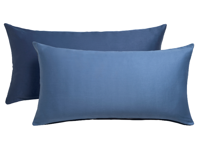 Lot de 2 taies d'oreiller en satin, 70 x 50 cm