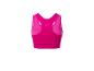 Soutien-gorge de sport rose vif.