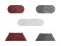 Ensemble de disques abrasifs : ronds et triangulaires.