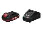 Une batterie et un chargeur Parkside X20V Team noirs.