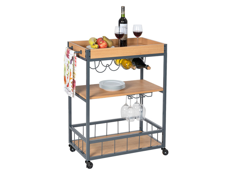 Aller en mode plein écran : Wenko Chariot de cuisine, 40 x 89 x 89,5 cm - Image 3