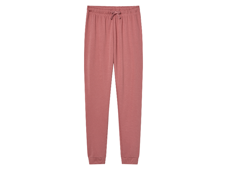 Pantalon de jogging rose pour femme avec cordon de serrage.