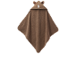 Serviette de bain marron à capuche en forme d'ours