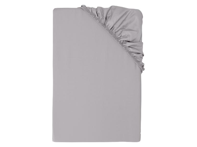 Drap-housse gris avec élastique au coin