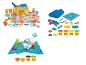 Ensemble de jeu Play-Doh avec un avion, un panier pique-nique et divers outils.