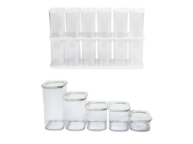 Lot de 3 boîtes de rangement en plastique pour verres 27L