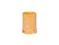 Bouteille de sport orange avec logos sur fond blanc.