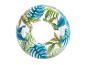 Bouée gonflable tropicale avec imprimé feuilles.