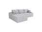 Canapé modulaire gris en velours côtelé avec coussins