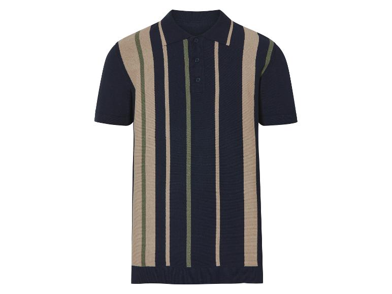 Polo rayé en maille, style rétro.