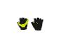 Gants de cyclisme noirs et jaune fluo avec rembourrage GEL