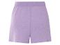 Shorts lilas à taille élastique.
