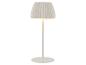 Lampe de table plissée blanche avec une lueur chaude