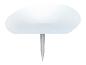 Lampe solaire de jardin blanche avec piquet de terre.