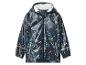 Imperméable enfant bleu foncé avec motif dinosaures et empreintes de pattes