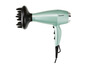 Un sèche-cheveux Silvercrest couleur menthe avec une tête de brosse.