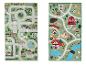 Deux tapis de jeu pour enfants sur le thème de la ville et de la ferme.