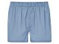 Boxers bleus en coton, coupe ample.