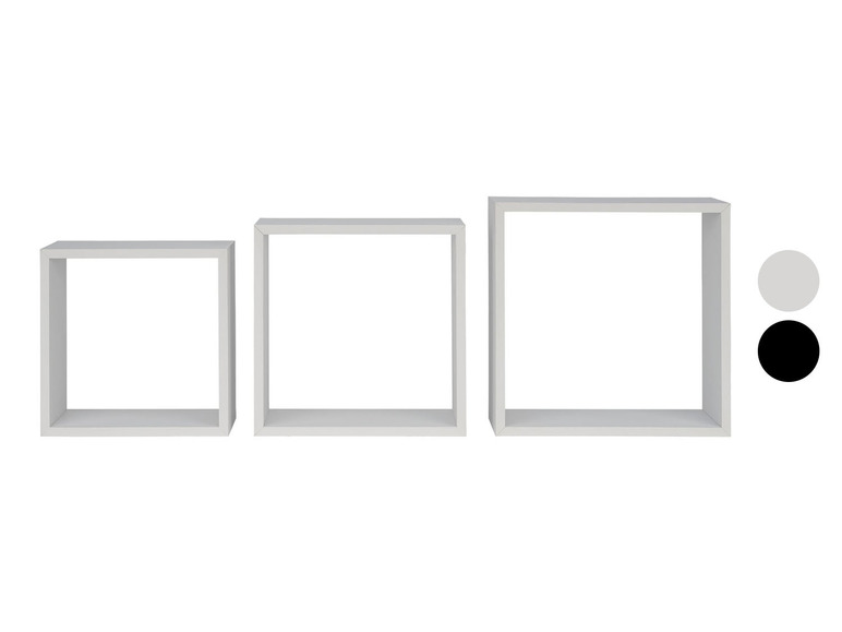 Aller en mode plein écran : LIVARNO home Set d'étagères murales cubes, 3 pièces - Image 1