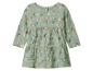 Robe bébé verte à imprimé floral et manches longues