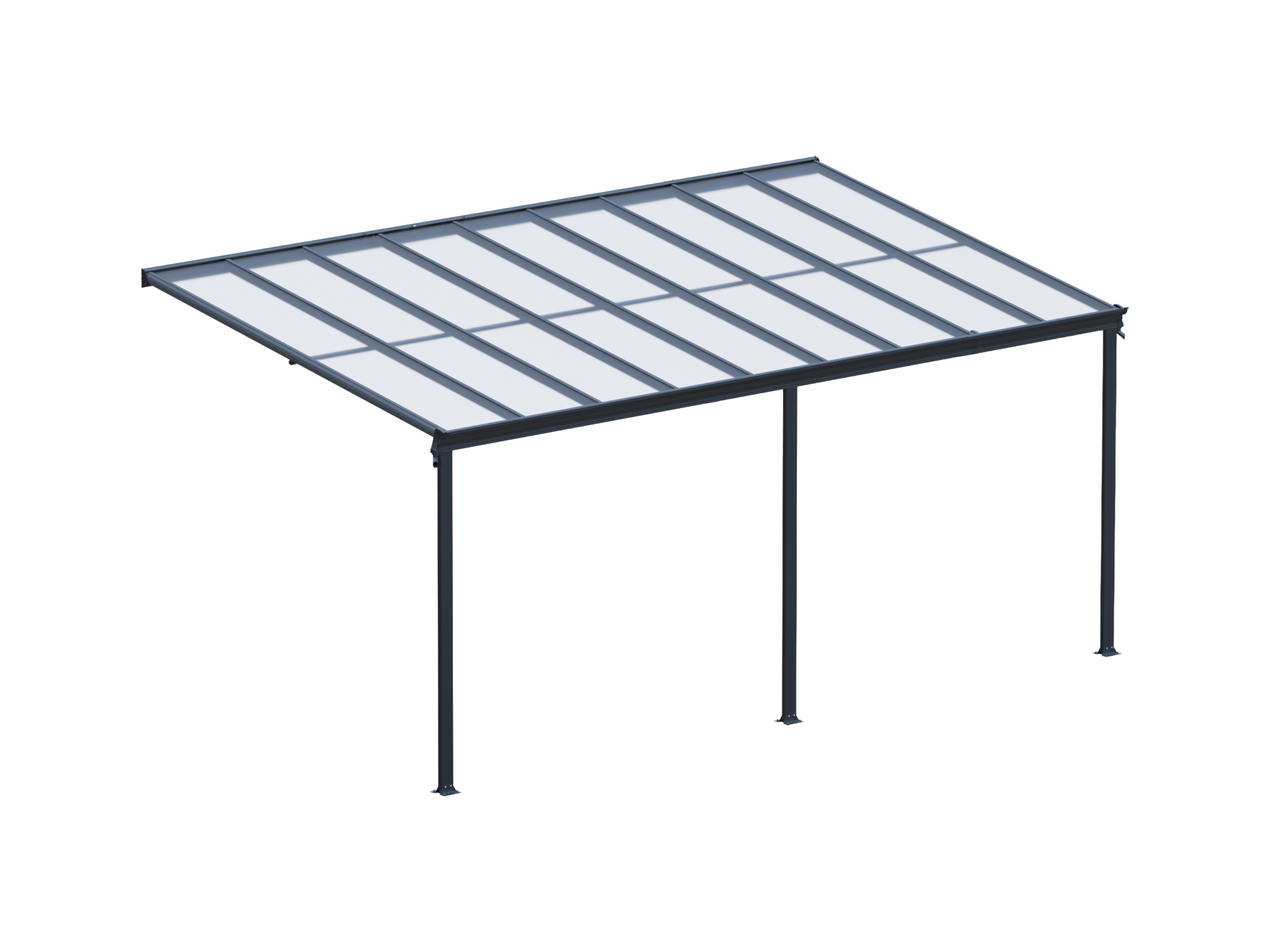 Home Deluxe Pergola de terrasse SOLIS, différentes tailles (557x 303 x 278 cm gris - vue 3