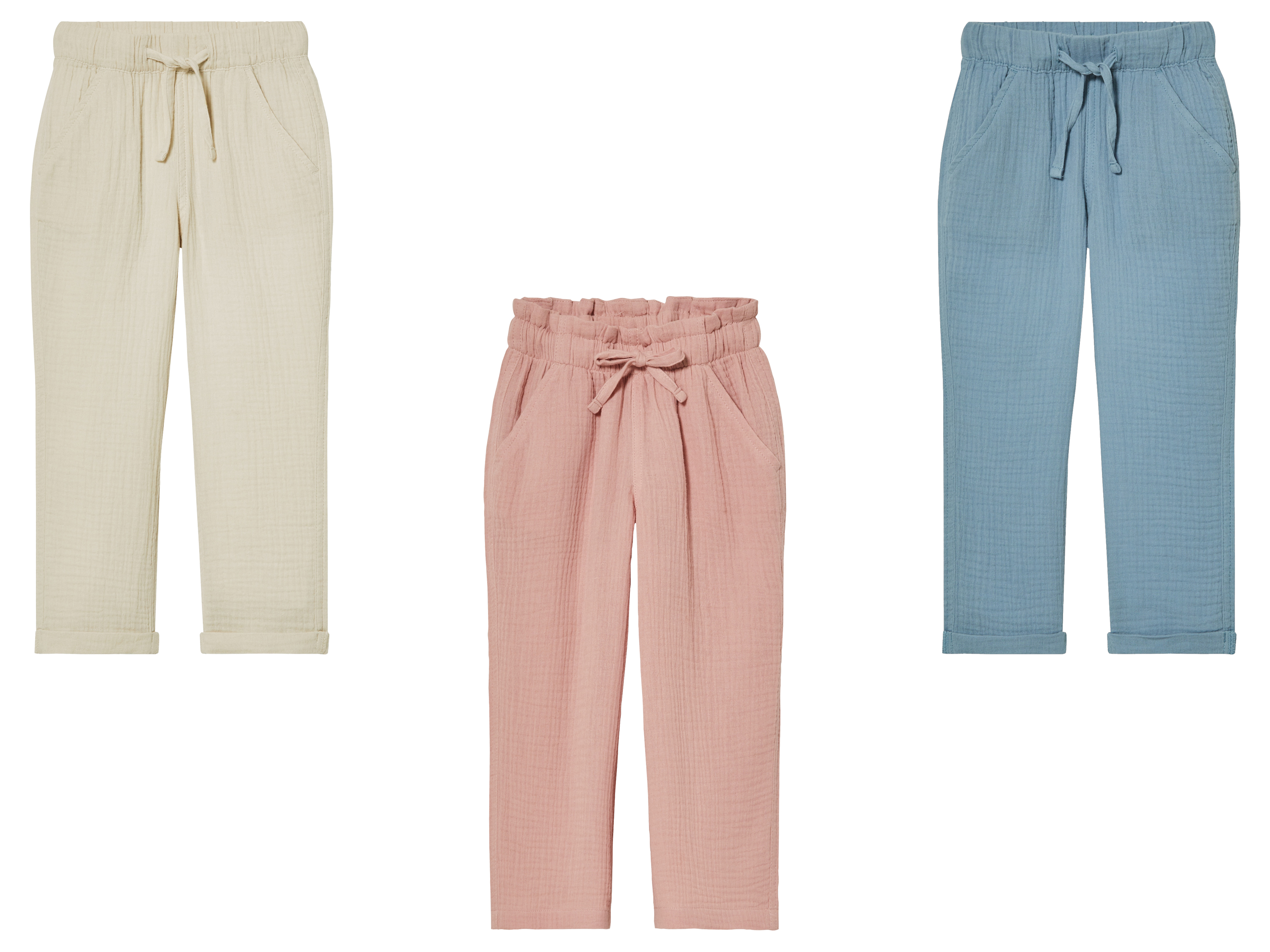 lupilu® Pantalon en mousseline petite fille
