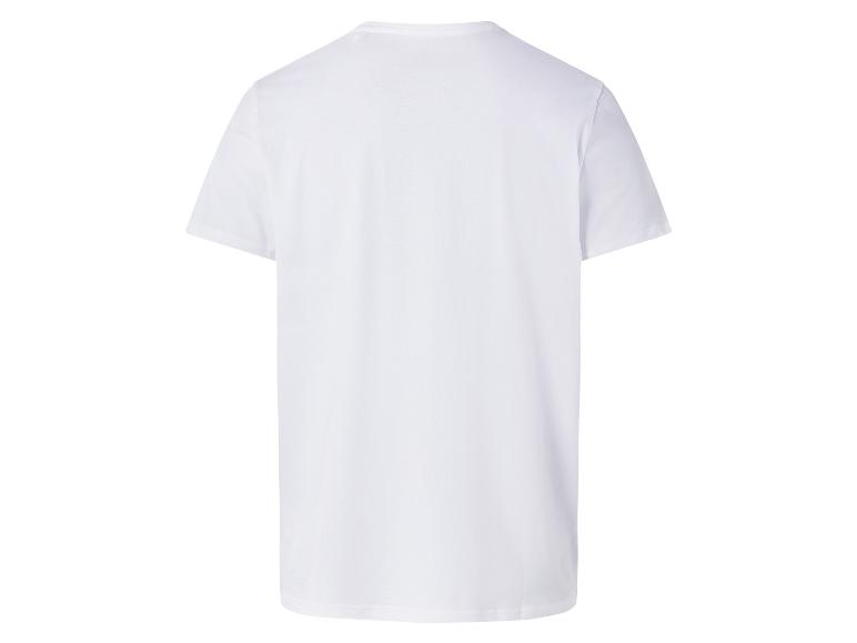 T-shirt blanc à manches courtes et col rond, vue de dos.