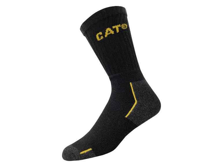 Chaussette noire avec logo et détails jaunes CAT®.