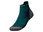 Une chaussette Dri-FIT vert foncé avec des accents gris.