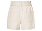 Short en jean beige avec ceinture