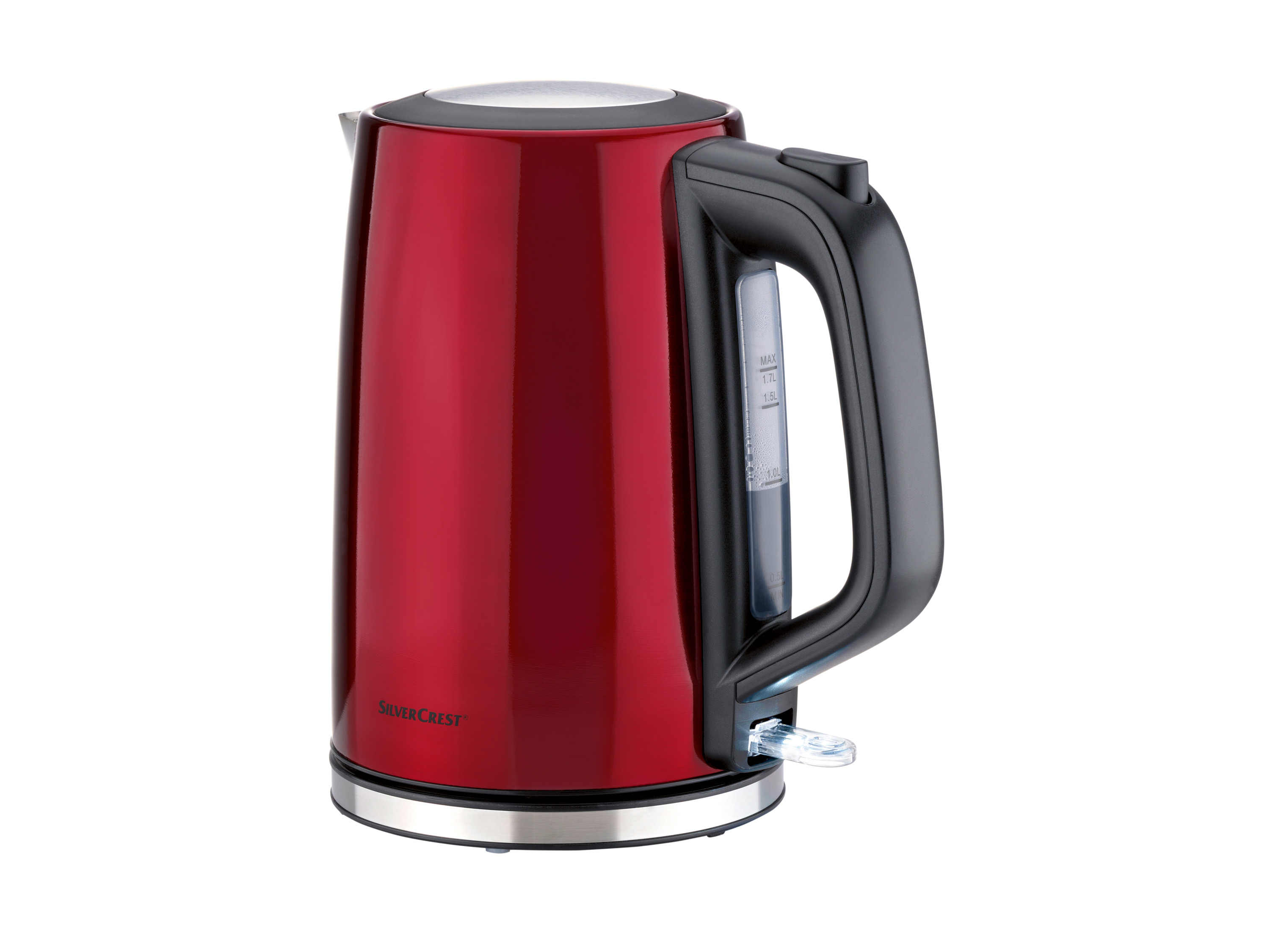 SILVERCREST® KITCHEN TOOLS Bouilloire en acier inoxydable SWKE 3100 F1, 1,7 l (rouge)