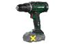 Perceuse sans fil Parkside X 20V Team avec mandrin noir et corps vert.