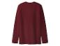 T-shirt bordeaux à manches longues sur fond blanc.