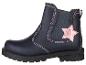 Bottines pour filles bleu marine avec une étoile rose.