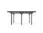 Pergola en métal noir avec toit transparent