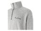 Sweat-shirt gris avec col zippé et logo brodé.
