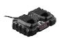 Chargeur double Parkside pour batteries d'outils électriques.