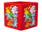 Boîte de rangement rouge avec Pikachu, Mewtwo et autres Pokémon.