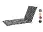 Coussin de chaise longue gris à motif losange.