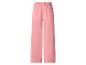 Pantalon rose à jambes larges avec taille élastiquée