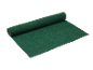 Tissu en feutre vert roulé sur fond noir