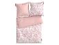 Parure de lit MICHALSKY rose avec motif floral blanc