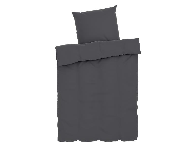 Parure de lit grise avec taie d'oreiller et drap.