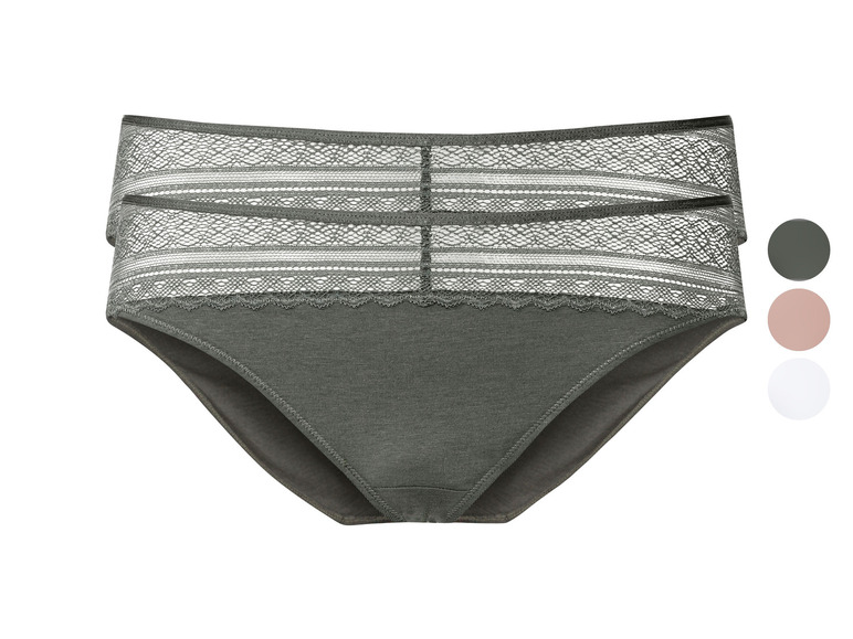 Aller en mode plein écran : Lot de 2 culottes à dentelle femme - Image 1