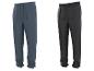 Deux pantalons de survêtement, un bleu foncé et un noir.