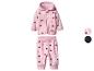 Ensemble bébé rose avec sweat à capuche et pantalon à motifs cœurs