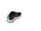 Chaussures de sport Crivit noires avec des détails turquoise et rose.