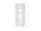 Meuble de cuisine blanc avec espace four, tiroirs et meuble haut, dimensions 200x67.4x52.8 cm.