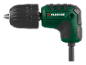 Accessoire de perçage d'angle vert avec mandrin noir et texte 'GRIP'.
