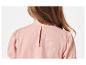 Robe rose pâle pour enfant, manches courtes bouffantes.